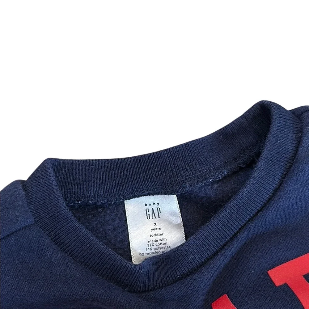 Baby Toddler Gap 2‎ Piece Crewneck Sweatshirt Set Unicorn Rainbow Logo Size 3